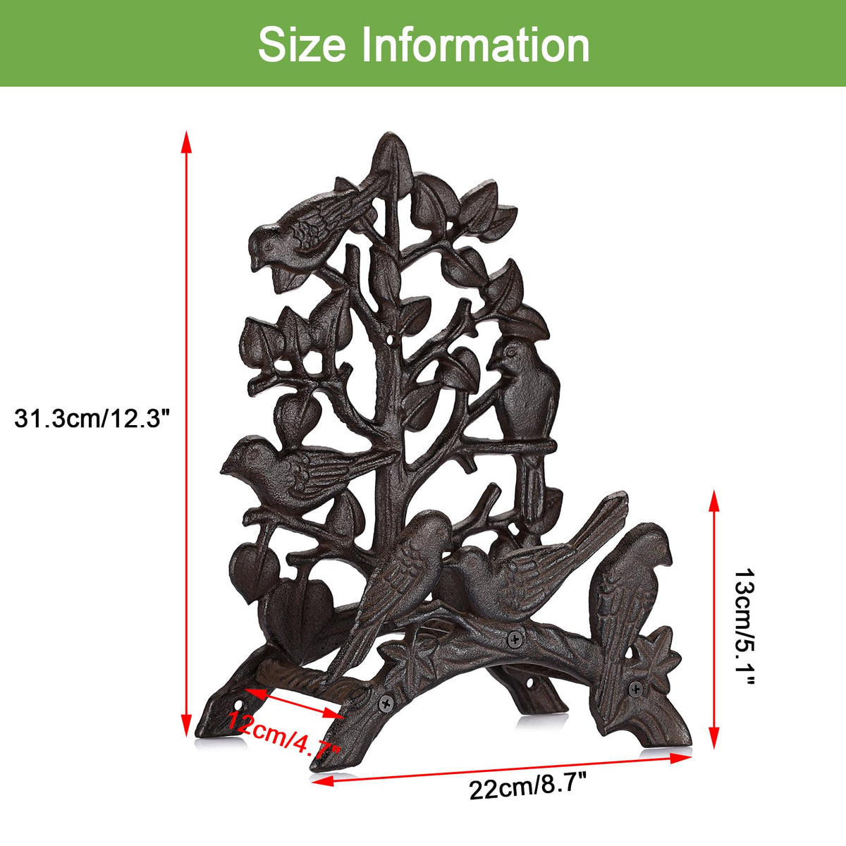 Cast Iron Wall Mount Garden Hose Holder W8349