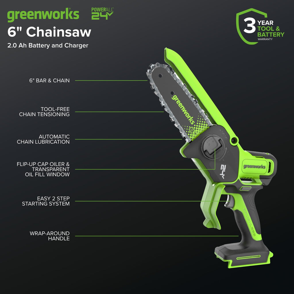 24V 6 in Mini Pruning Chainsaw B438