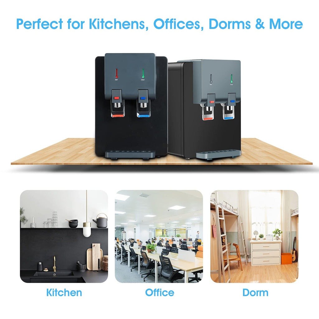 Top Loading Hot and Cold Water Cooler Dispenser, Black A545