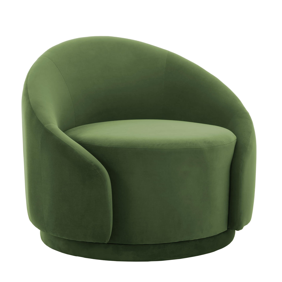Green Velvet Swivel Barrel Chair Set of 2 M86258