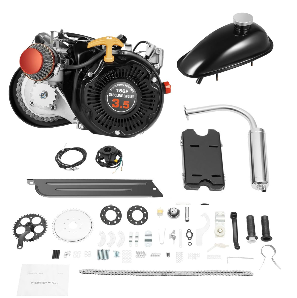4-Stroke Bike Motor Kit with Chain Drive B93379