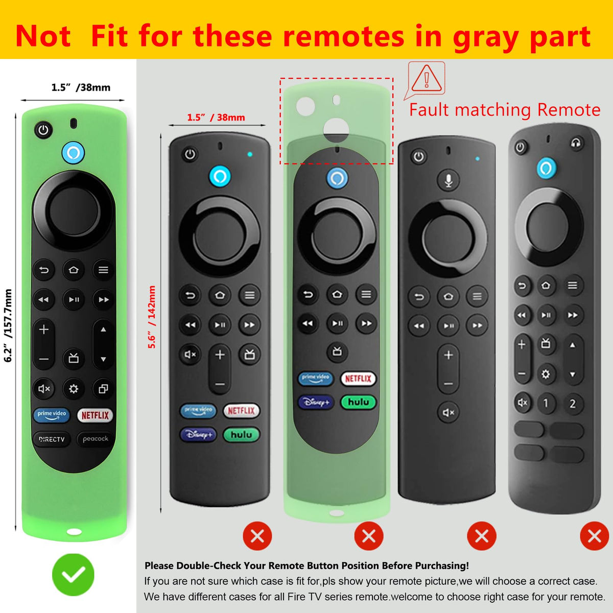 Silicone Remote Case 2pcs Nightglow Green and Blue X65540