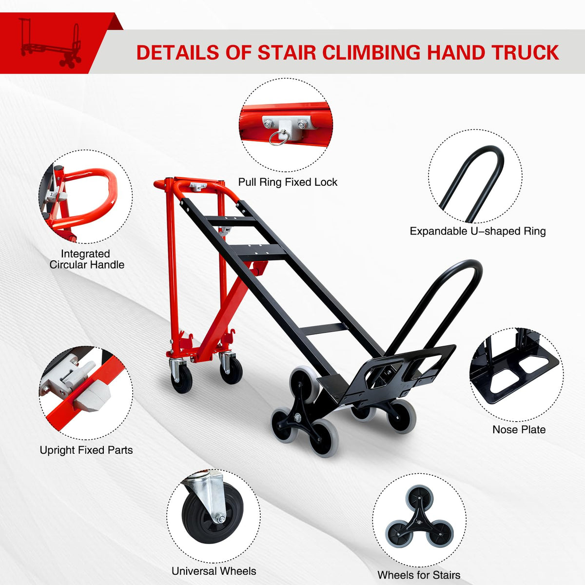 Stair Climbing Dolly Cart with Wheels J186749