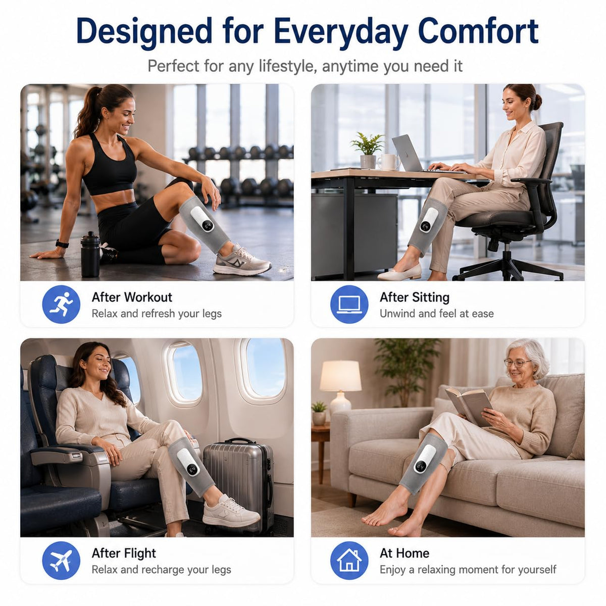 Cordless Air Massage Kneading Leg Massager L3671