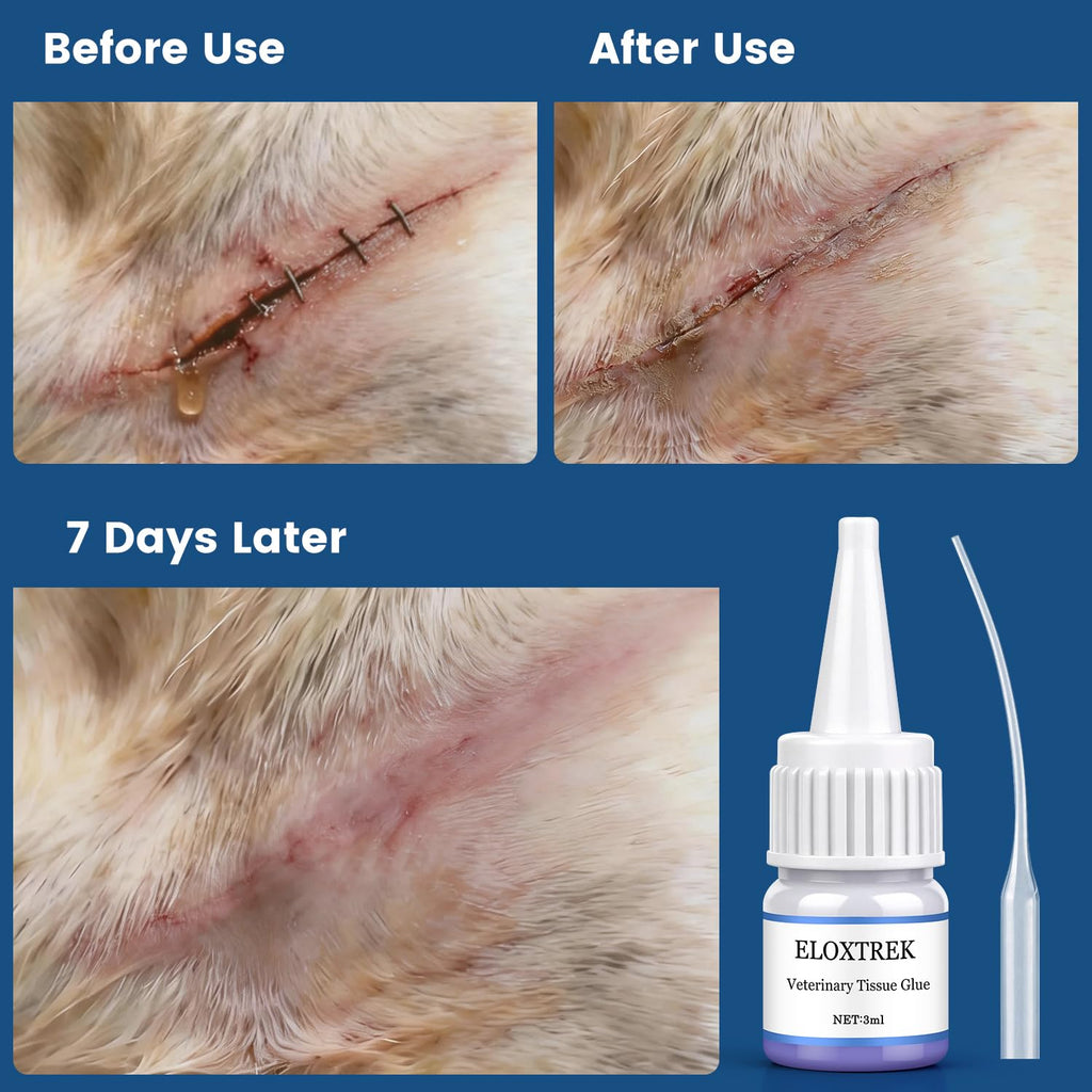 3ml Veterinary Surgical Skin Glue with 15 Applicators I950