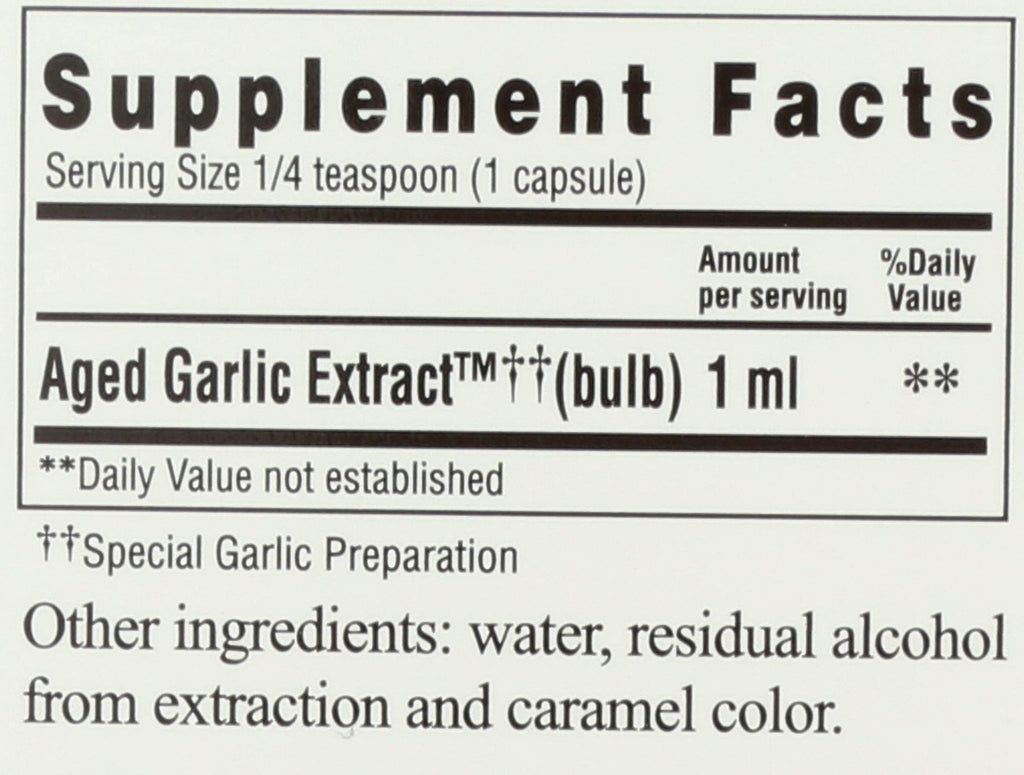 Aged Garlic Extract Liquid 4 Ounces I54103