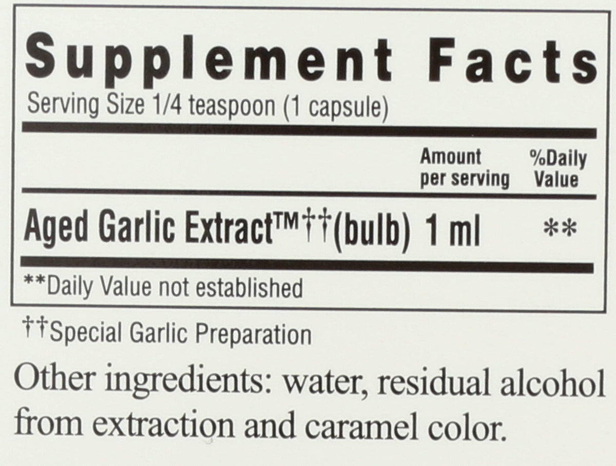Aged Garlic Extract Liquid 4 Ounces I54103