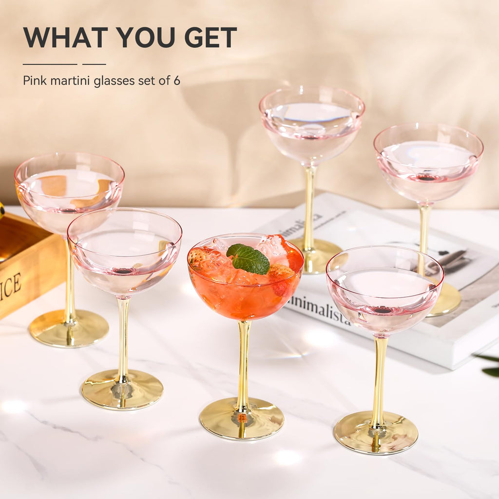 Pink Martini Glasses Set of 6 W336181