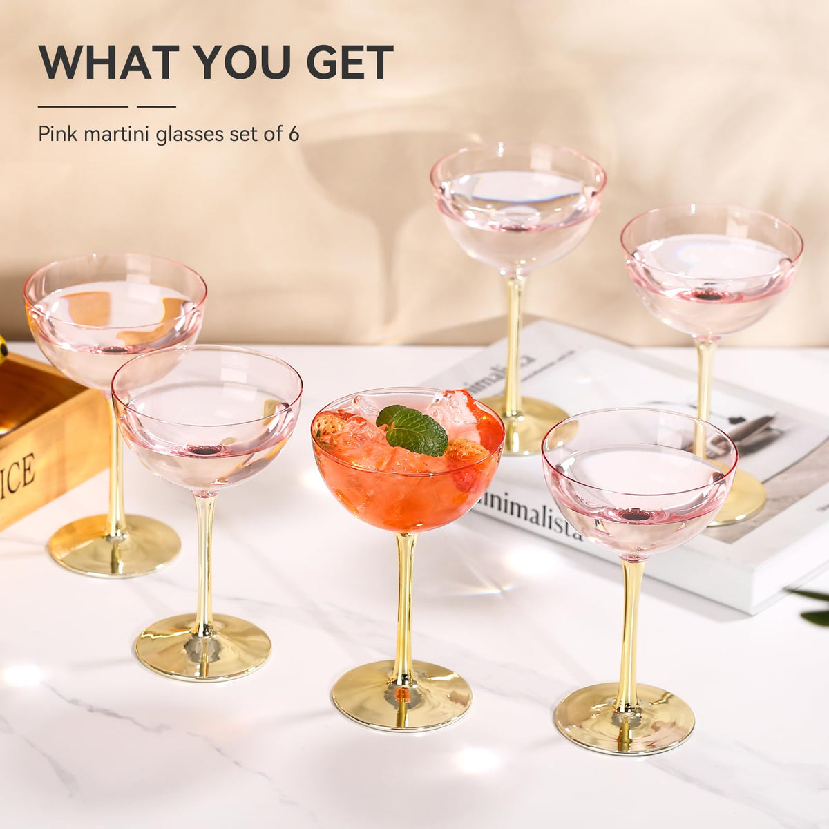 Pink Martini Glasses Set of 6 W336181