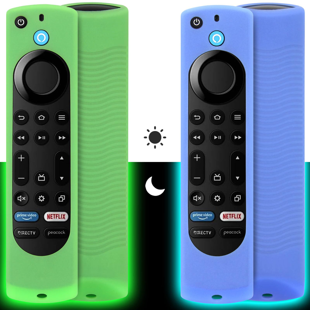 Silicone Remote Case 2pcs Nightglow Green and Blue X65540