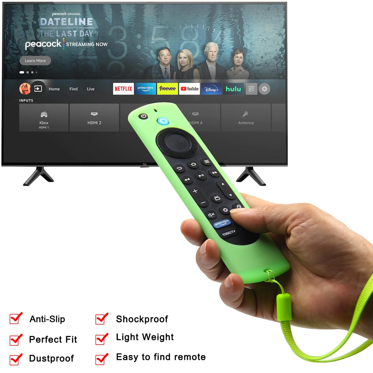 Silicone Remote Case 2pcs Nightglow Green and Blue X65540