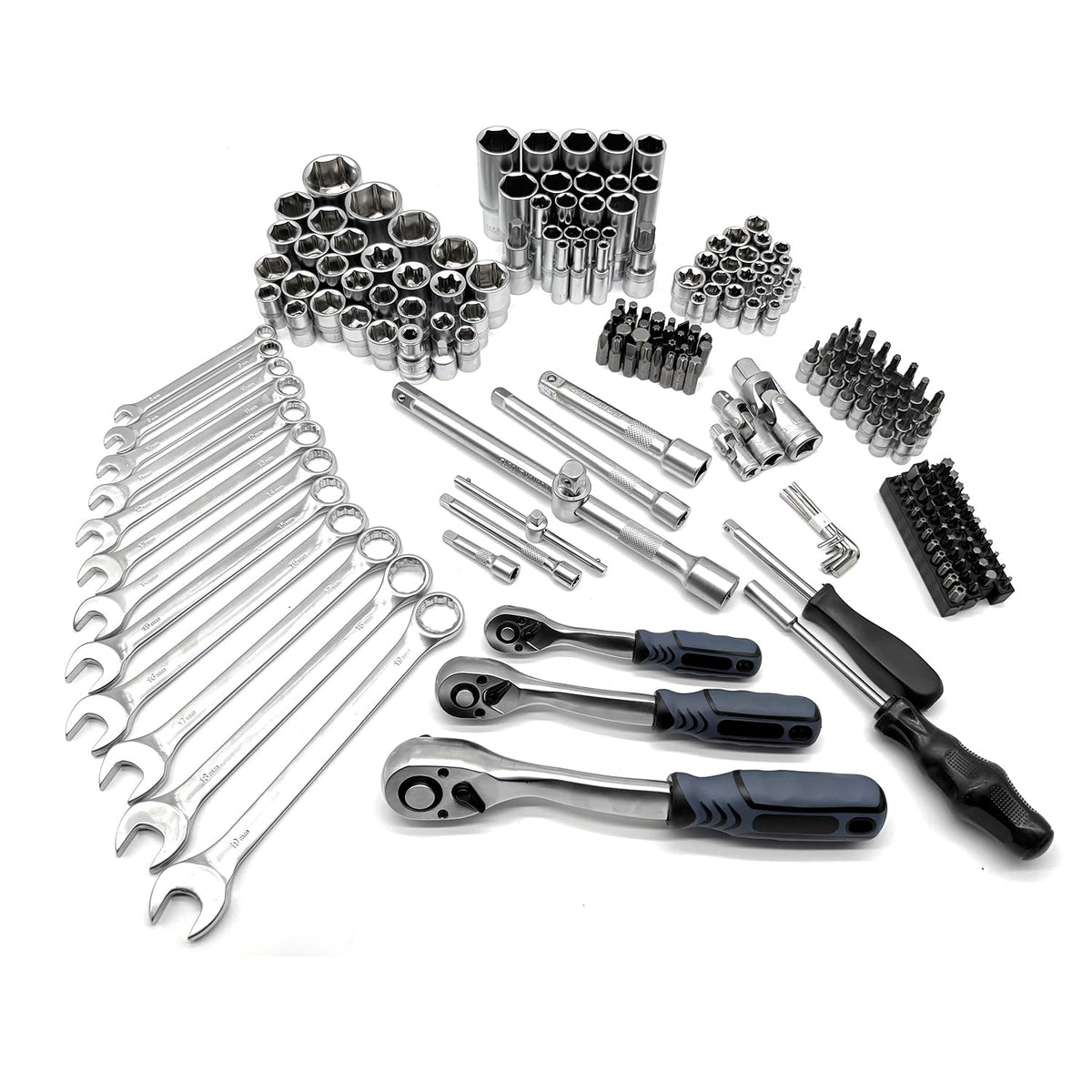 216 Pc Ratchet Socket Wrench Set H330