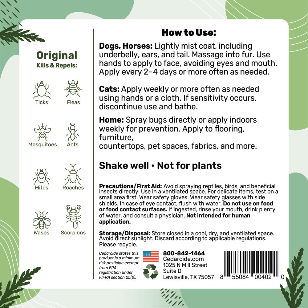 Cedar Oil Bug Spray 32oz S9144