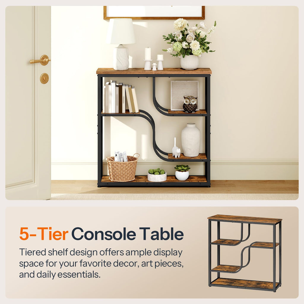 29.5" 5-Tier Narrow Console Table P6669