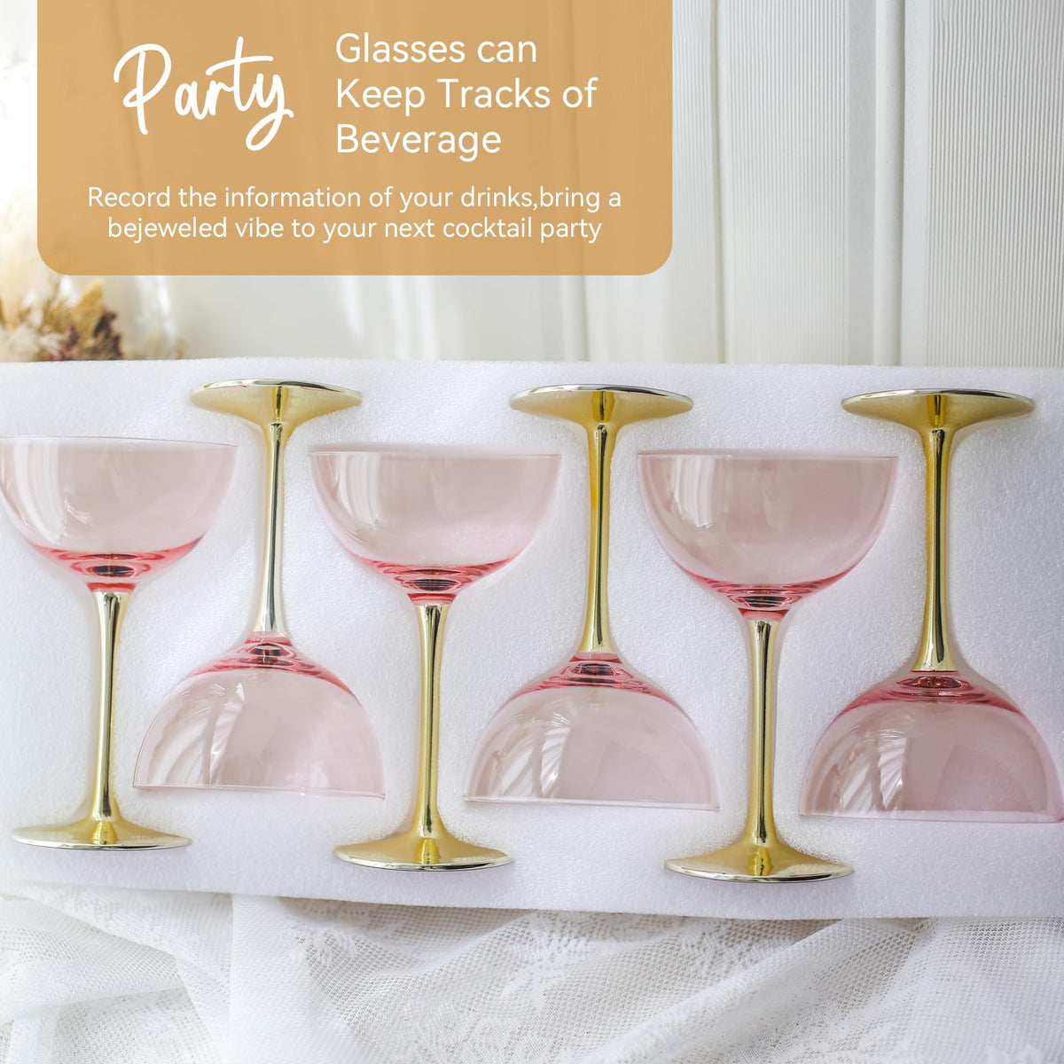 Pink Martini Glasses Set of 6 W336181