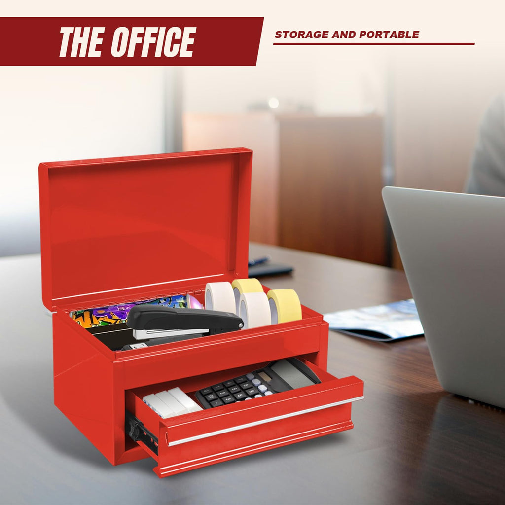 10" Mini Portable Steel Tool Box with Drawer G41378