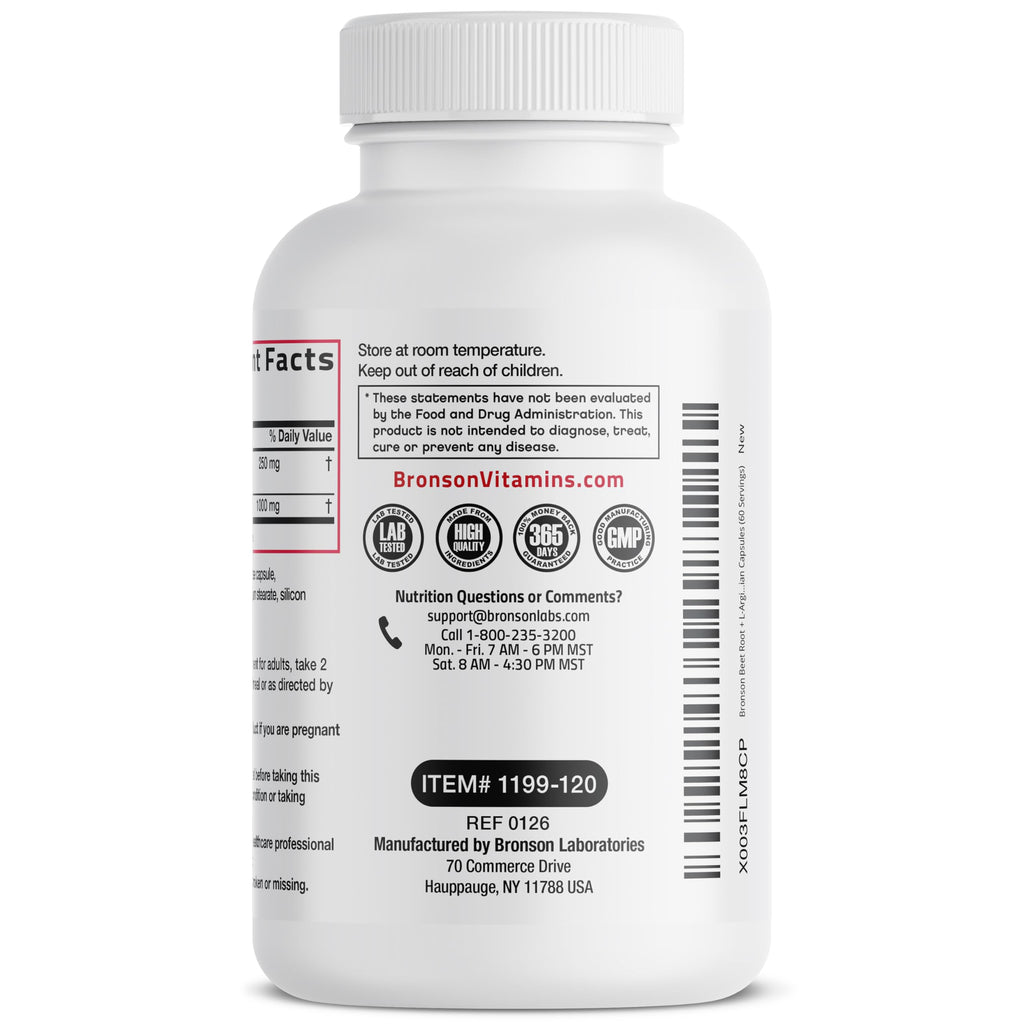 Beet Root L-Arginine 120 Capsules I64972