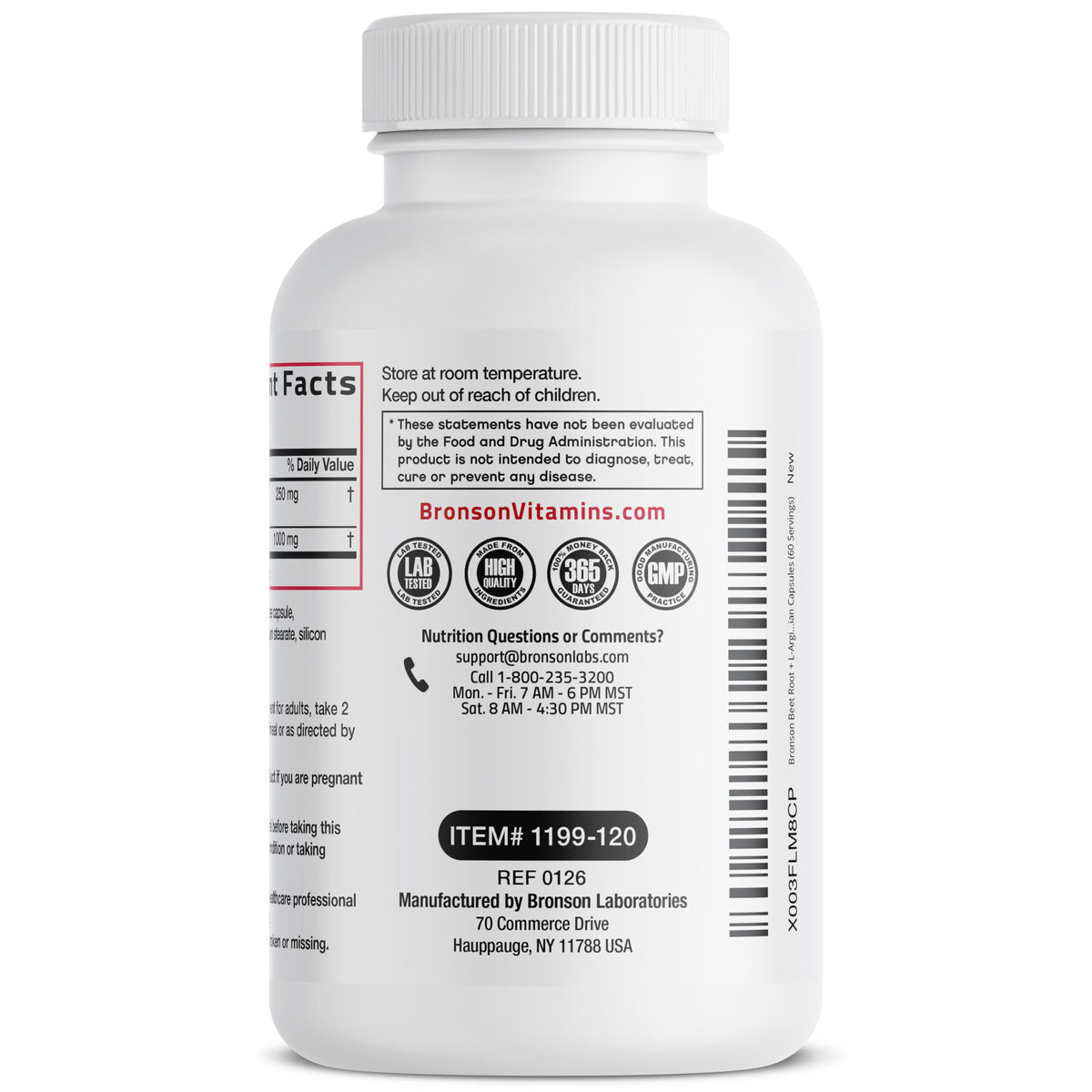 Beet Root L-Arginine 120 Capsules I64972