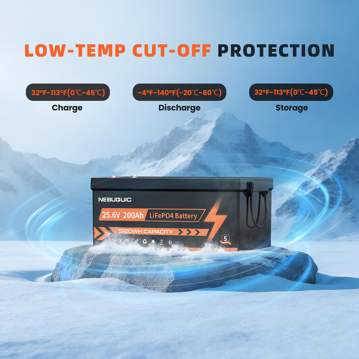 24V 200Ah LiFePO4 Lithium Battery T961