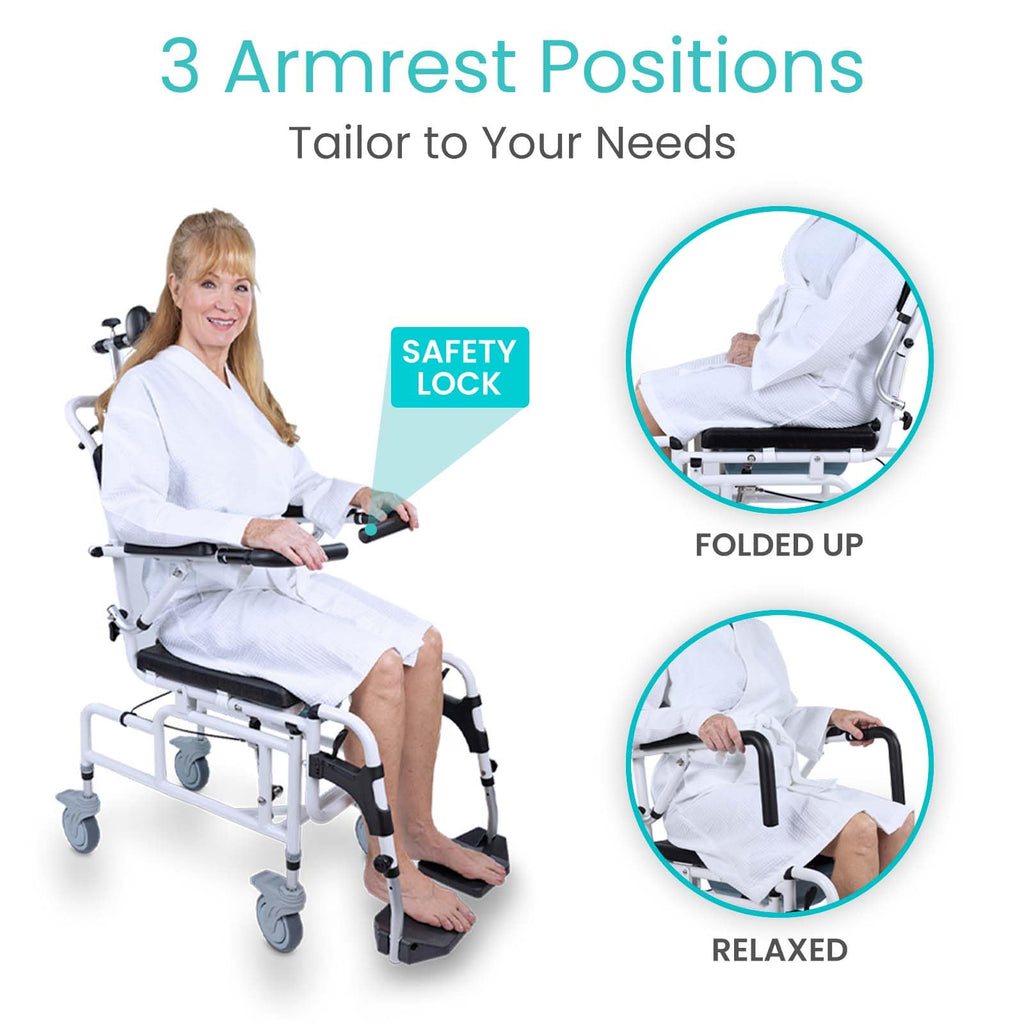 Reclining Shower Chair with Wheels E3922