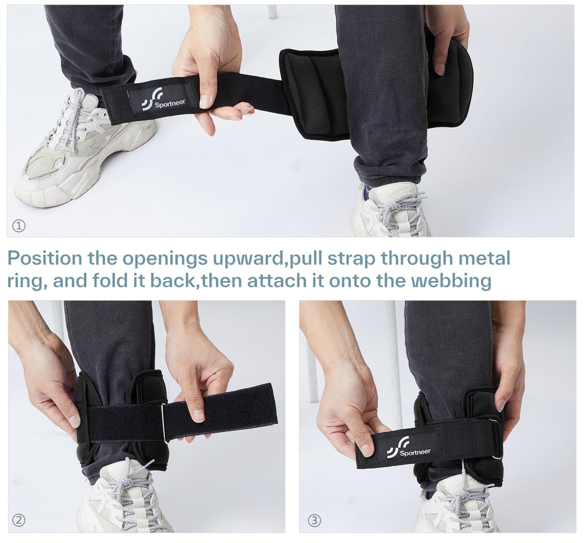 Adjustable Ankle Weights 2-7 lb per Pair Y541