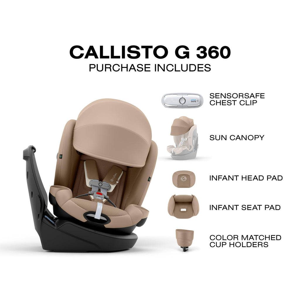 Rotating All-in-One Convertible Car Seat, Almond Beige O601917