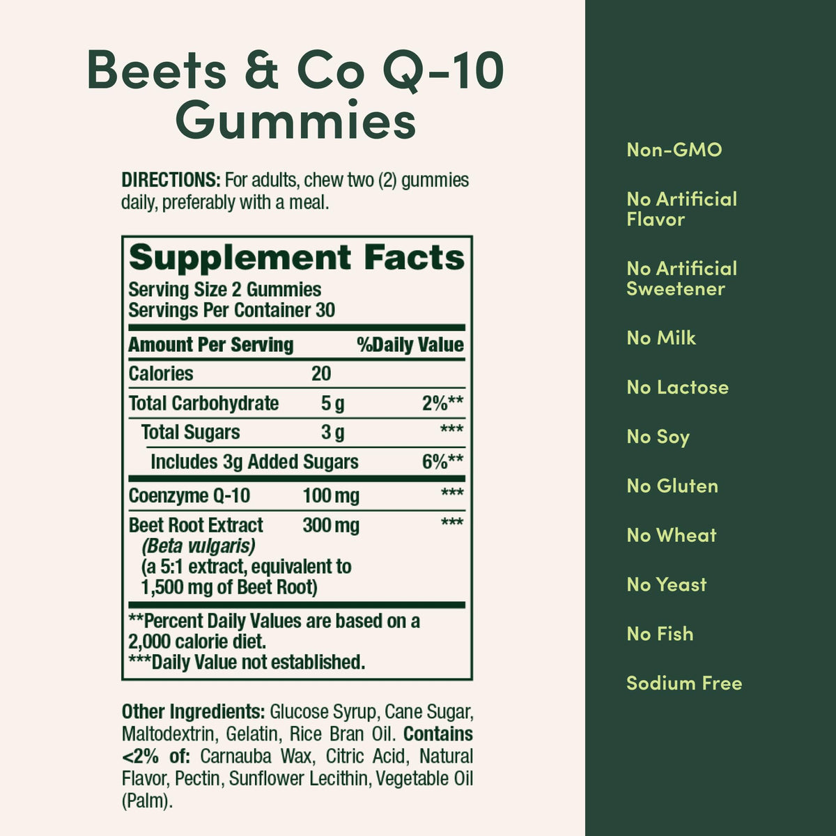 Beets Q-10 Raspberry Flavor 60 Ct I891