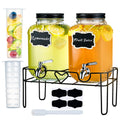 1 Gallon Glass Beverage Dispenser with Stand and Fruit Infuser G596999