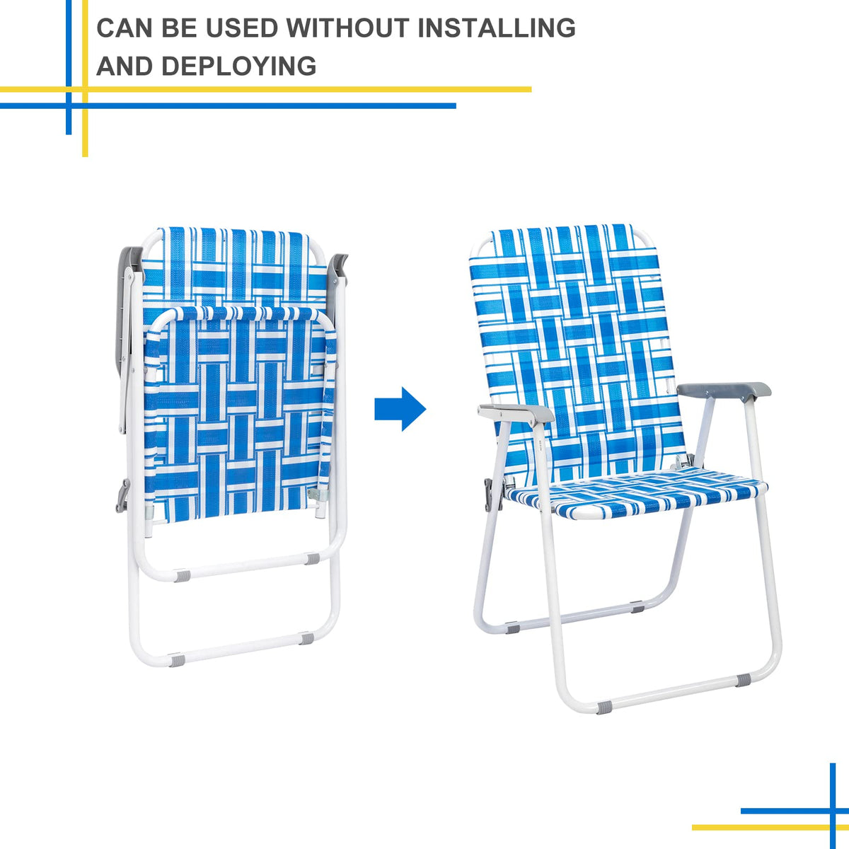 Folding Webbed Lawn Beach Chair T224