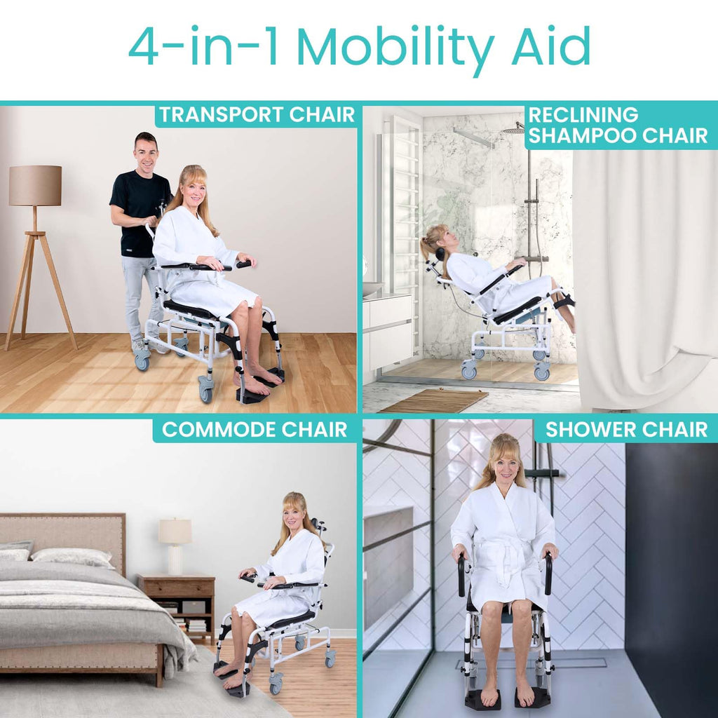 Reclining Shower Chair with Wheels E3922