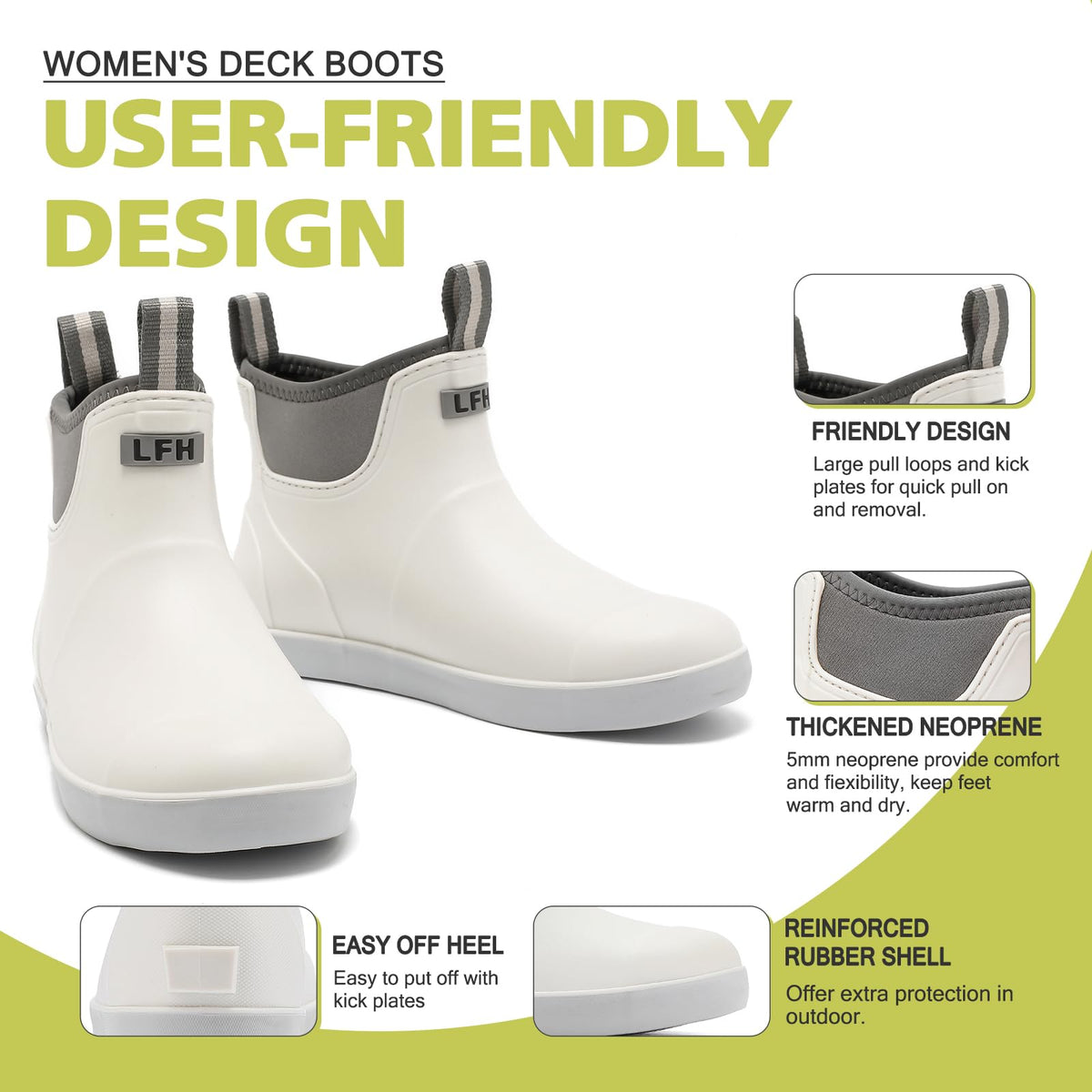 Waterproof Ankle Rain Boots H62746