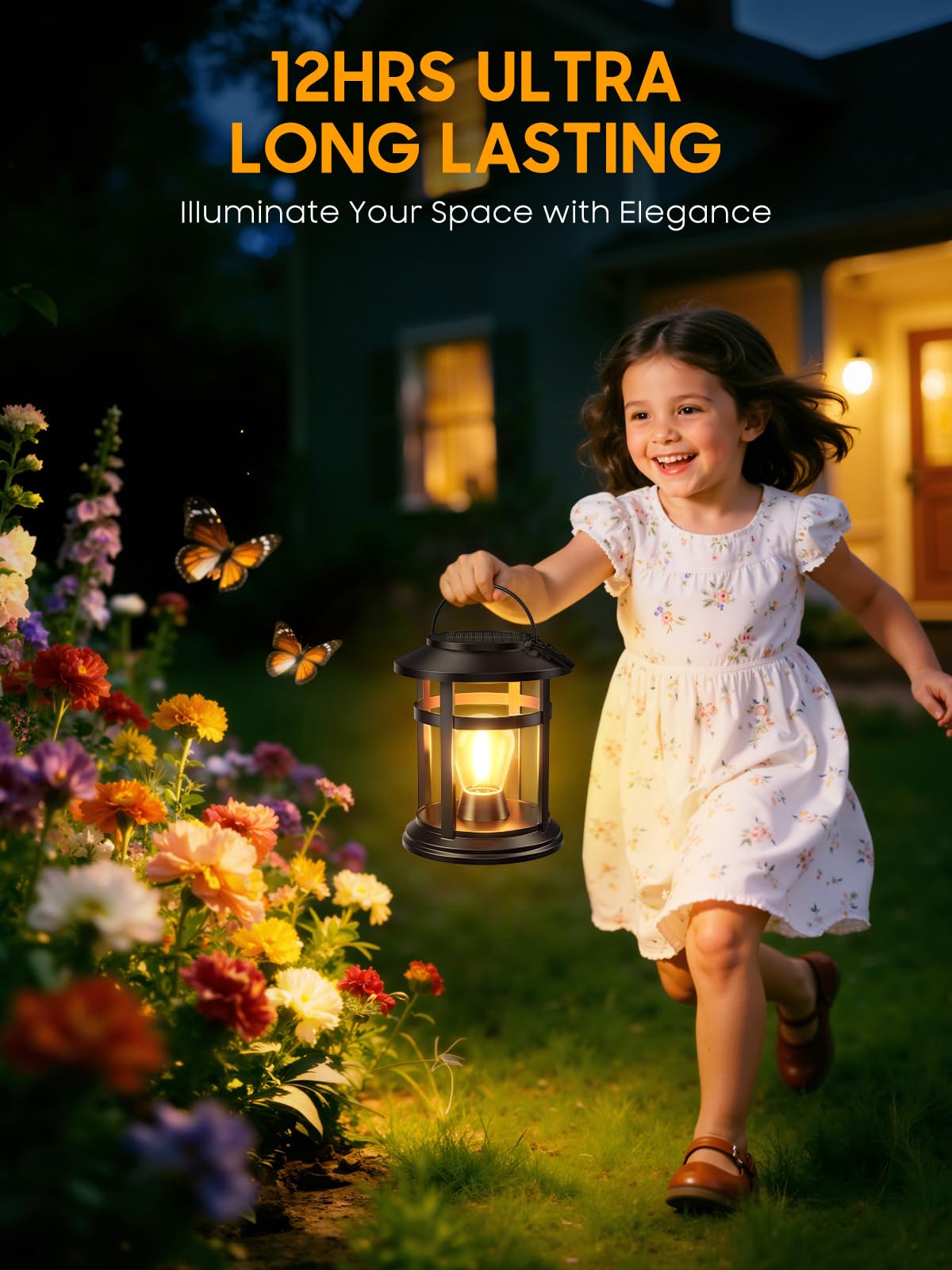 2 Pack Waterproof Solar Lantern Outdoor W6254