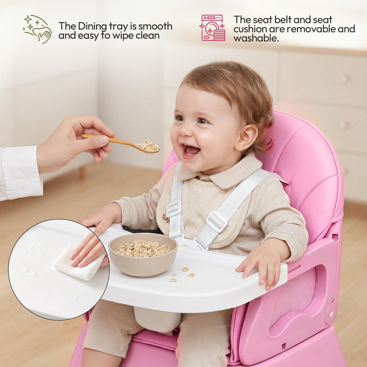 5 in 1 Foldable Baby High Chair O2789