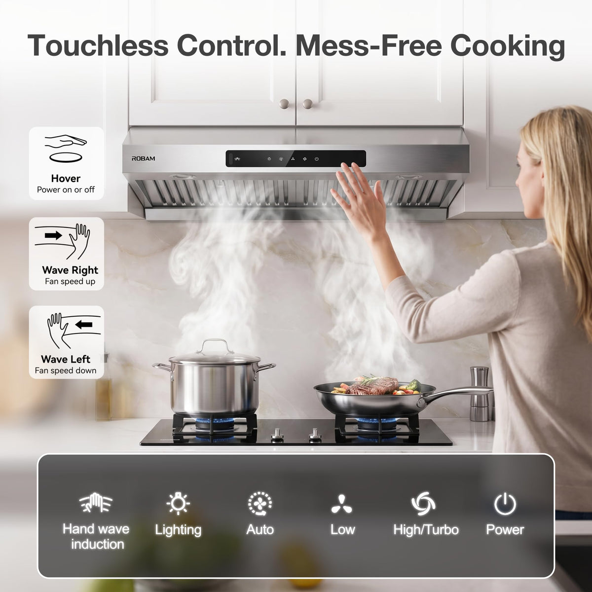 30 Inch 1000 CFM Under Cabinet Ducted Stainless Steel Range Hood J82681