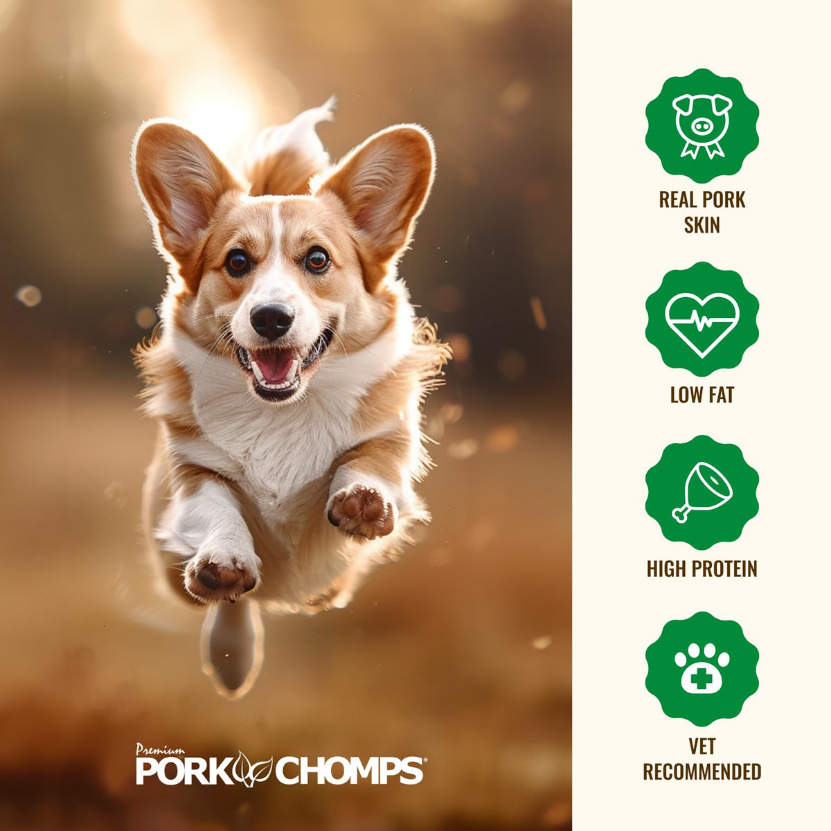 Pork Skin Dog Chews, 8in Rolls, 18ct P6617