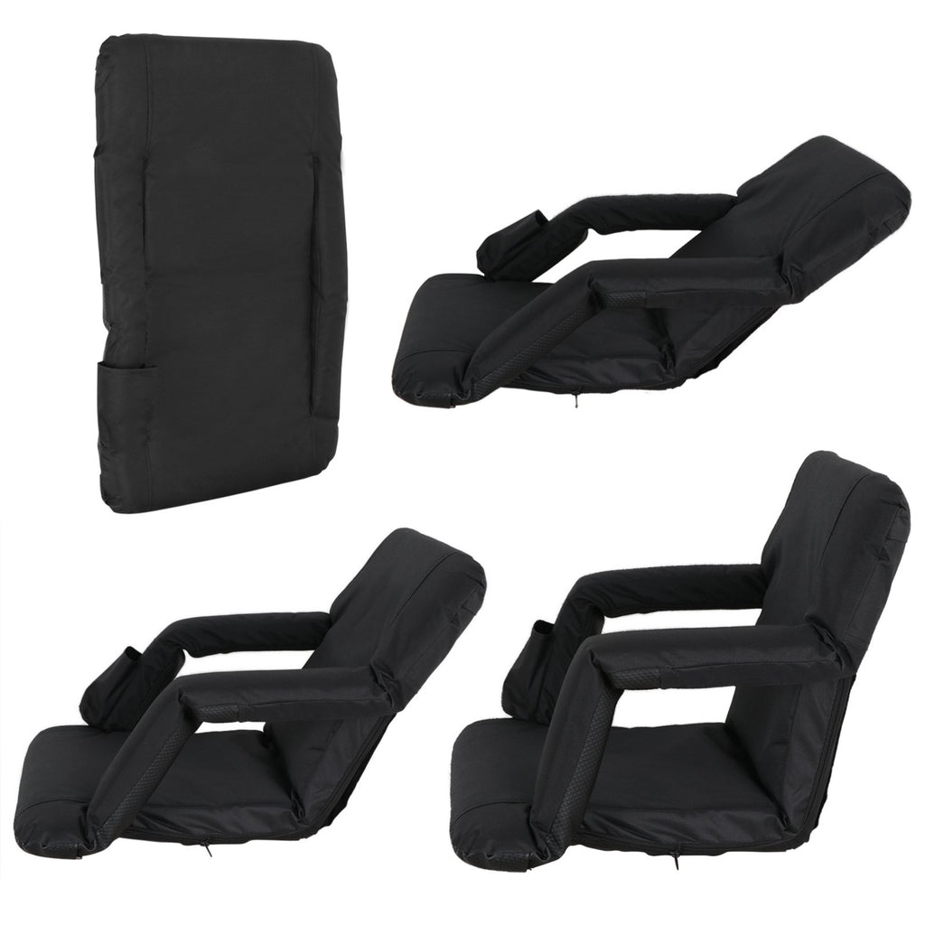 21" 25" Wide Padded Stadium Seat Chair with Back Support and Arms J474903