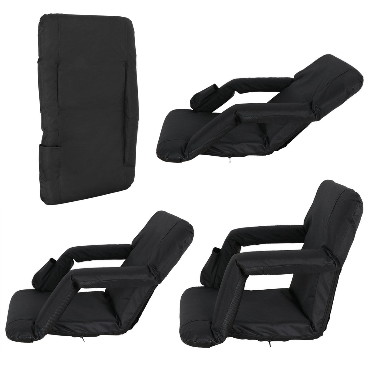 21" 25" Wide Padded Stadium Seat Chair with Back Support and Arms J474903