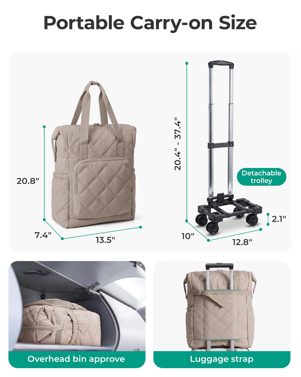 35L Rolling Duffle Bag with Wheels K4269