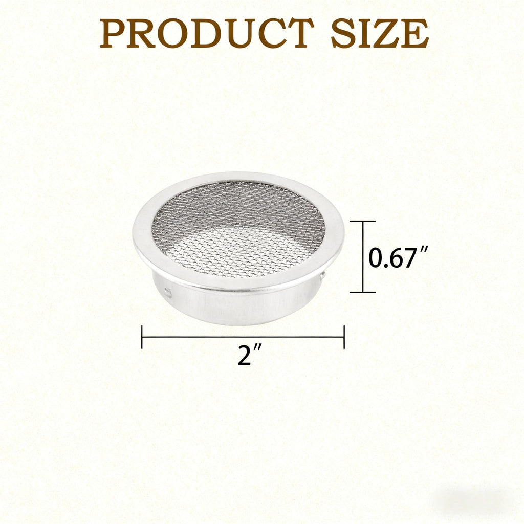 2 Inch Round Open Screen Vent Aluminum Mill Finish 8 Pack Z666417