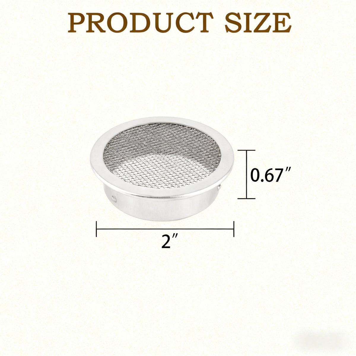 2 Inch Round Open Screen Vent Aluminum Mill Finish 8 Pack Z666417