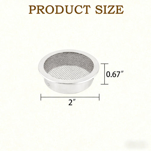 2 Inch Round Open Screen Vent Aluminum Mill Finish 8 Pack Z666417