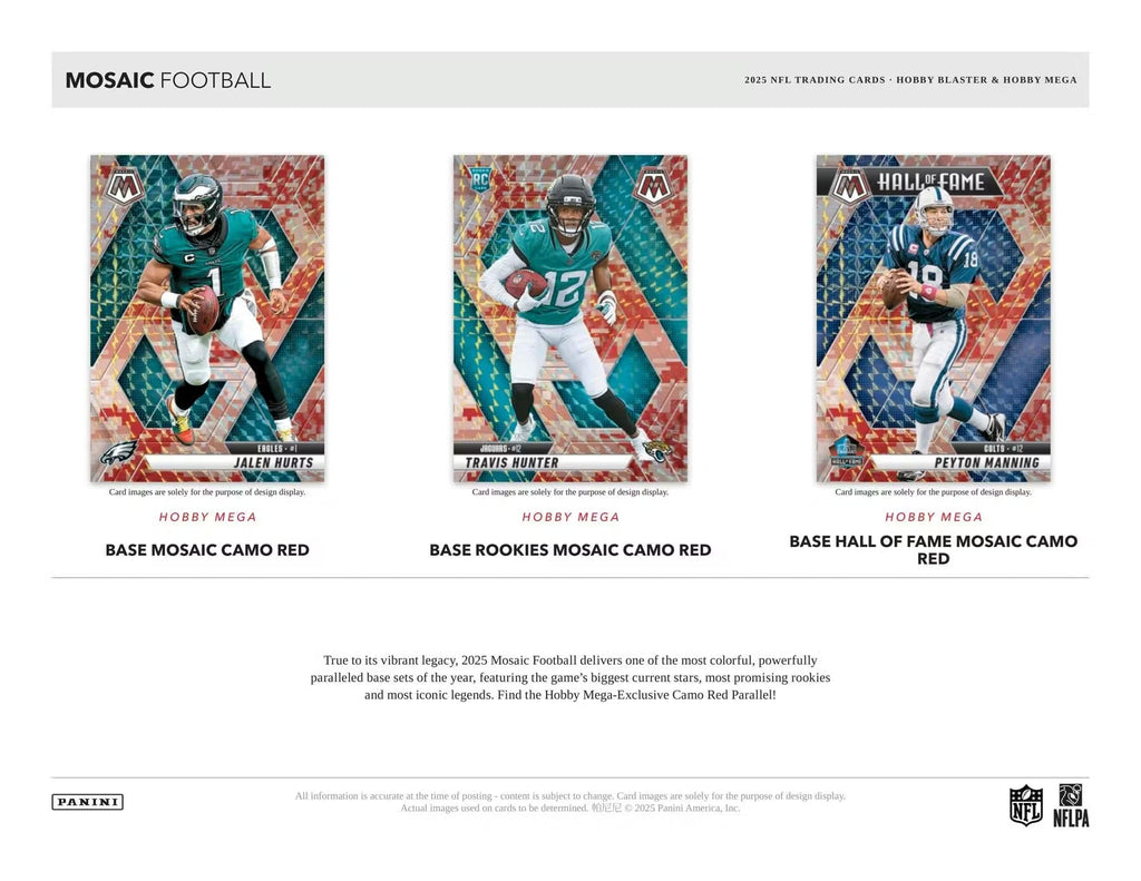 2025 Mosaic Football Trading Card Box Q604298