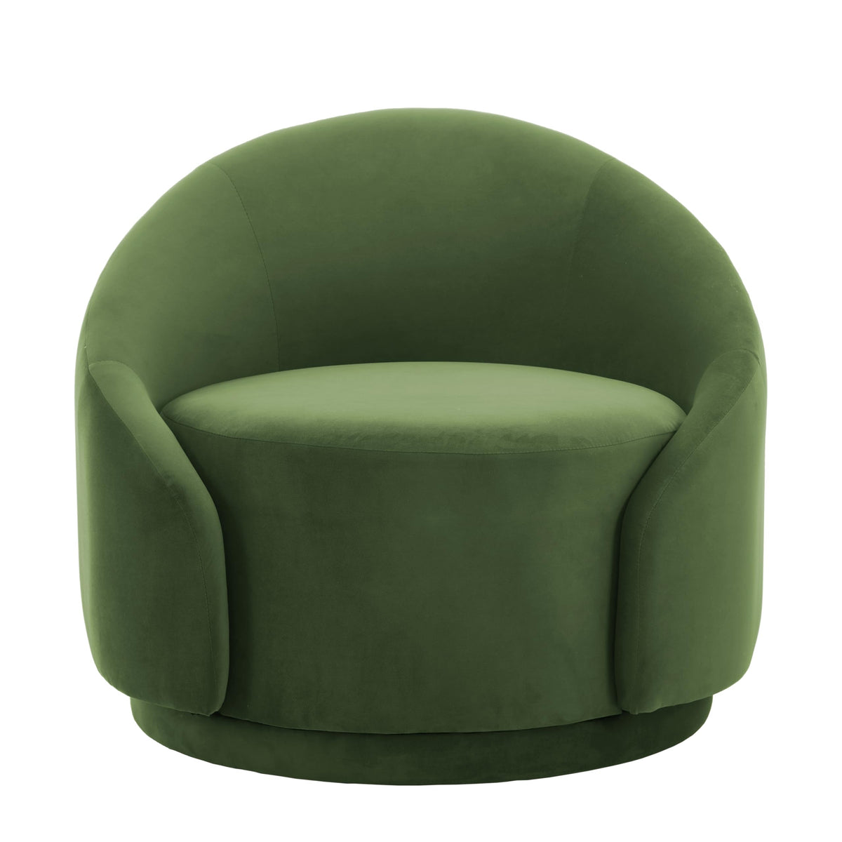 Green Velvet Swivel Barrel Chair Set of 2 M86258