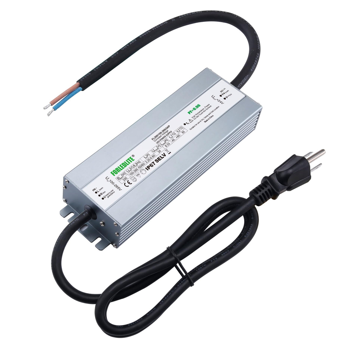 100~265V AC to DC 24V 200W IP67 Waterproof LED Power Supply Transformer X783