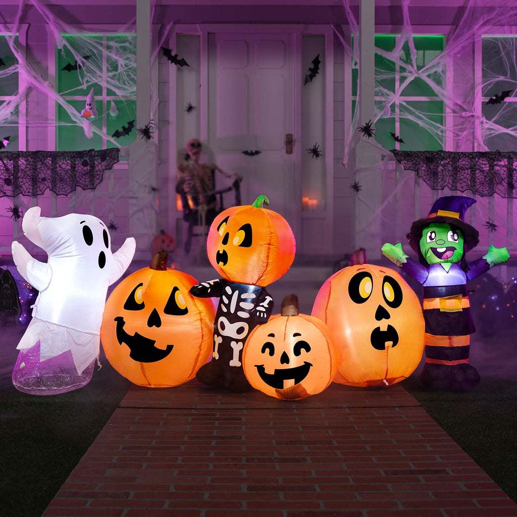 8 ft Inflatable Halloween Decoration with LEDs Y6937