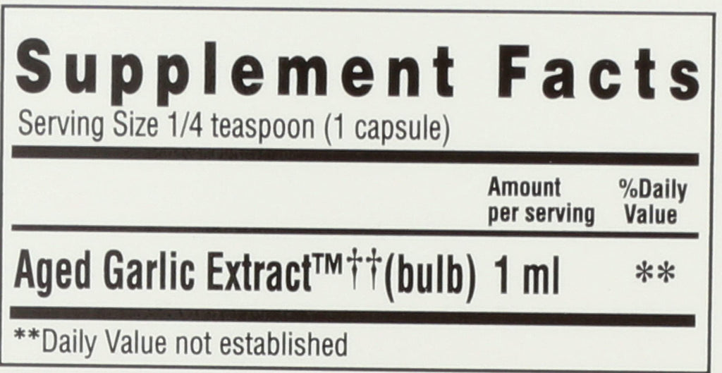 Aged Garlic Extract Liquid 4 Ounces I54103