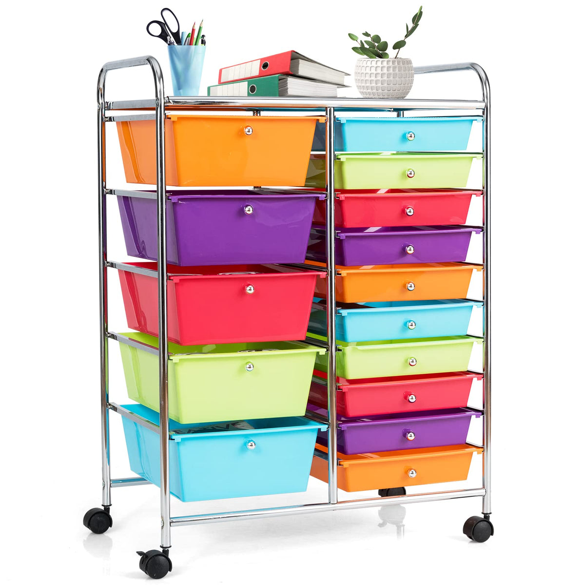 15 Drawer Rolling Storage Cart L3562