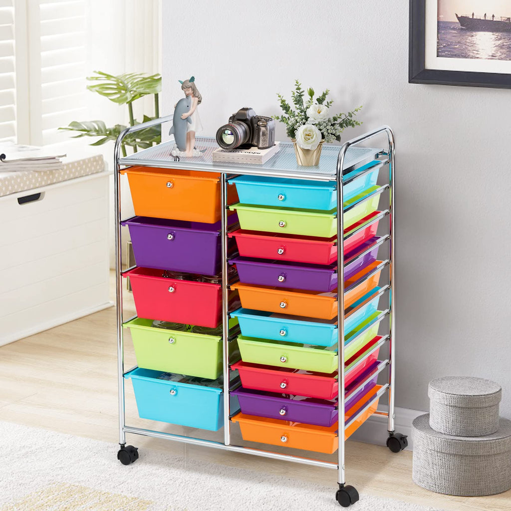 15 Drawer Rolling Storage Cart L3562