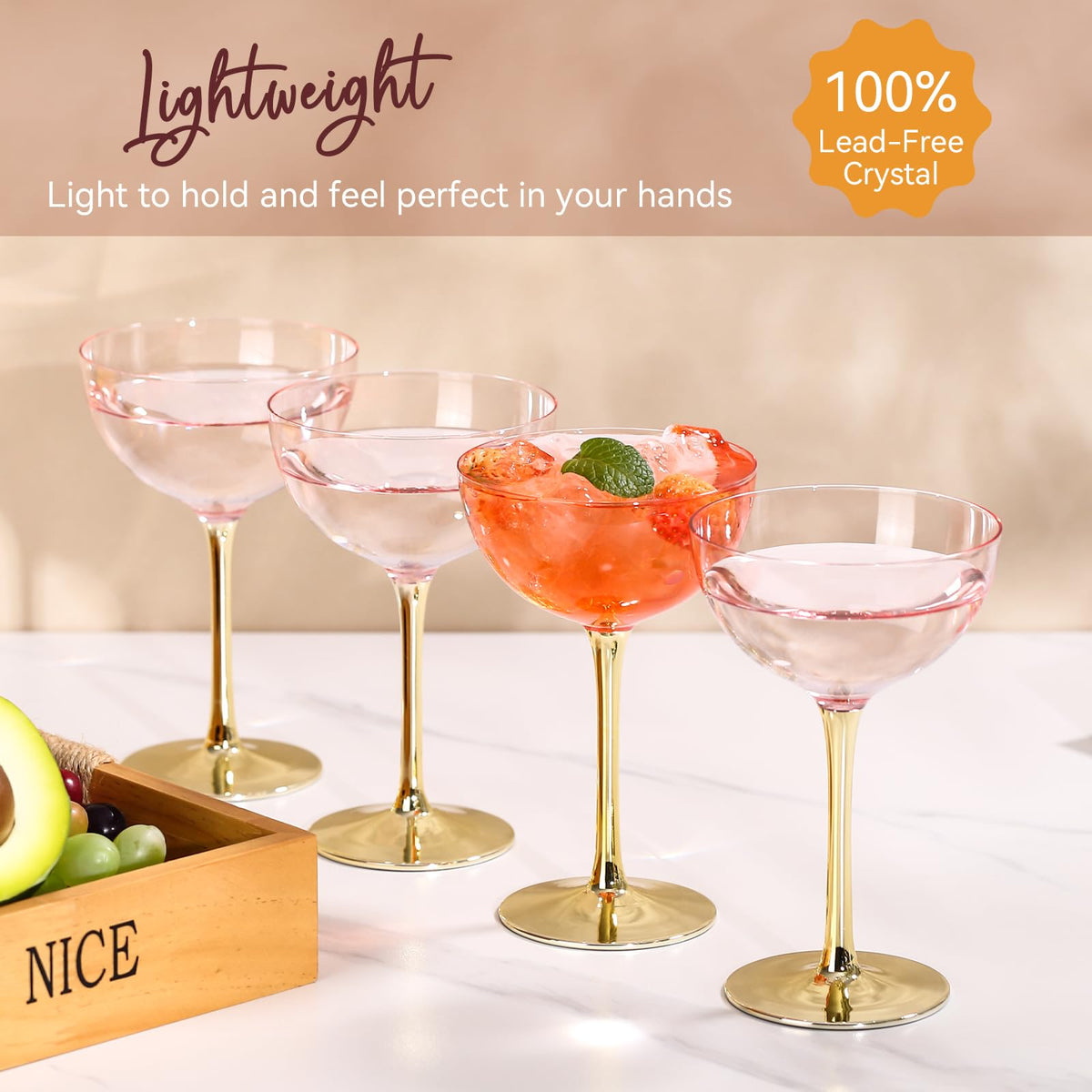Pink Martini Glasses Set of 6 W336181