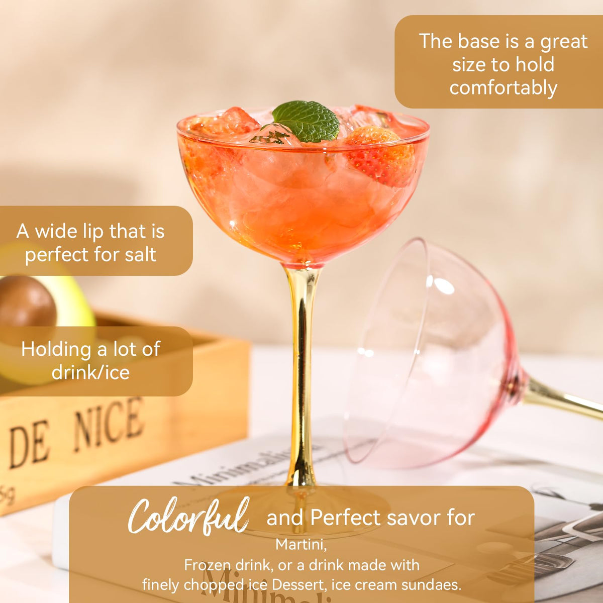 Pink Martini Glasses Set of 6 W336181